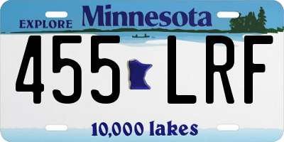 MN license plate 455LRF