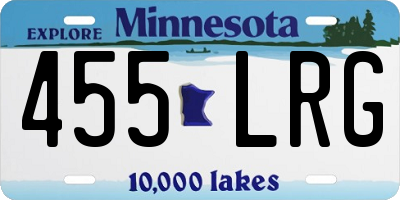 MN license plate 455LRG