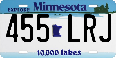 MN license plate 455LRJ