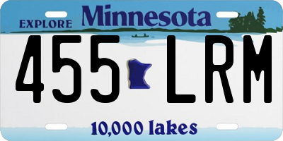 MN license plate 455LRM