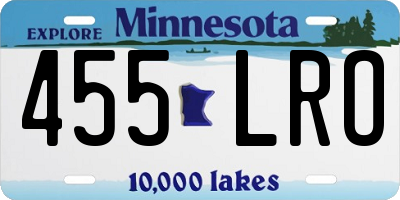 MN license plate 455LRO