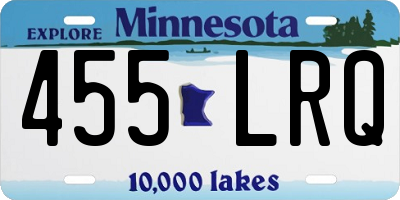 MN license plate 455LRQ