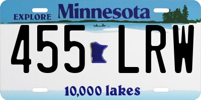 MN license plate 455LRW