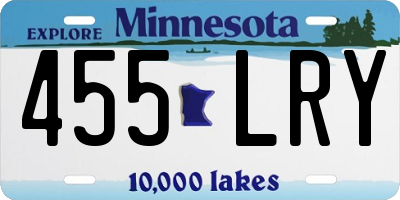 MN license plate 455LRY