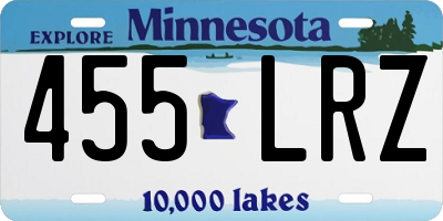 MN license plate 455LRZ
