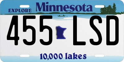 MN license plate 455LSD