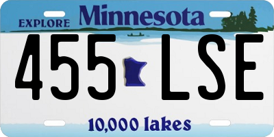 MN license plate 455LSE