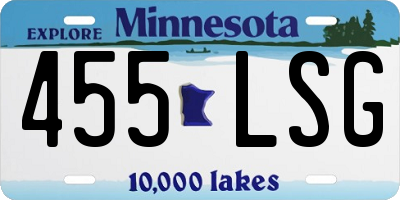 MN license plate 455LSG