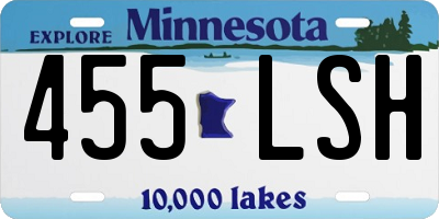 MN license plate 455LSH