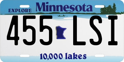 MN license plate 455LSI