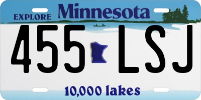 MN license plate 455LSJ