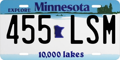 MN license plate 455LSM