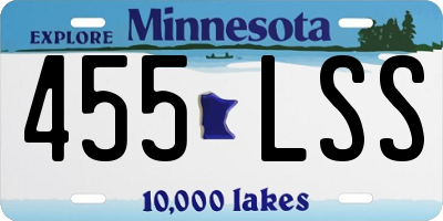 MN license plate 455LSS