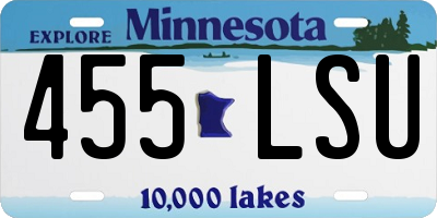 MN license plate 455LSU