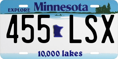 MN license plate 455LSX