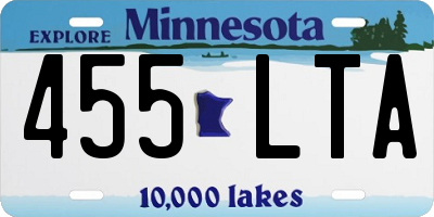 MN license plate 455LTA