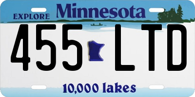 MN license plate 455LTD