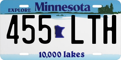 MN license plate 455LTH