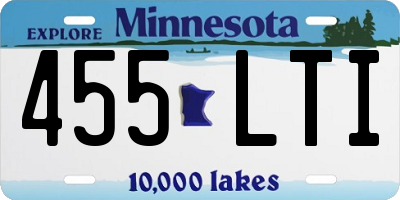 MN license plate 455LTI