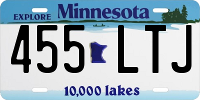 MN license plate 455LTJ