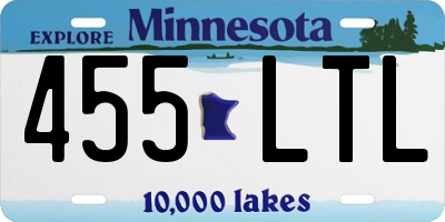 MN license plate 455LTL
