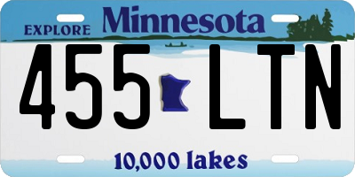 MN license plate 455LTN