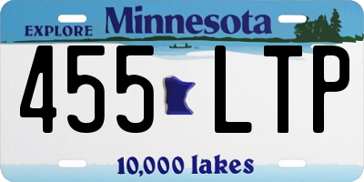 MN license plate 455LTP