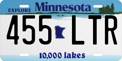 MN license plate 455LTR