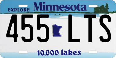 MN license plate 455LTS