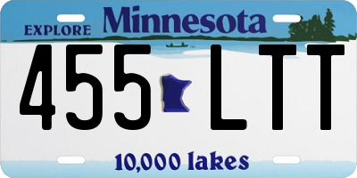 MN license plate 455LTT