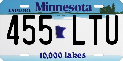 MN license plate 455LTU