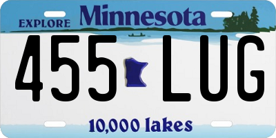 MN license plate 455LUG