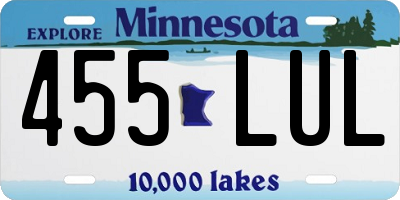 MN license plate 455LUL