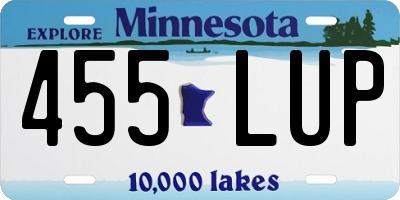 MN license plate 455LUP