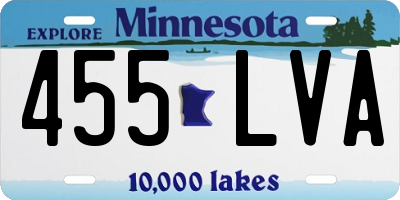 MN license plate 455LVA