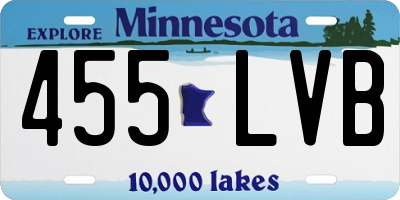 MN license plate 455LVB