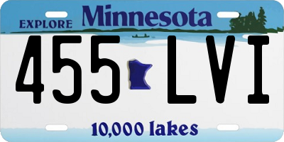 MN license plate 455LVI