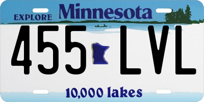 MN license plate 455LVL