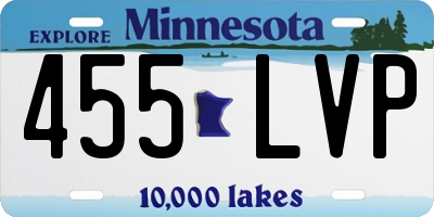 MN license plate 455LVP