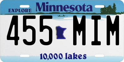 MN license plate 455MIM