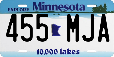 MN license plate 455MJA