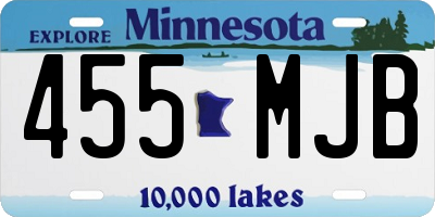 MN license plate 455MJB