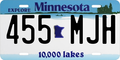 MN license plate 455MJH