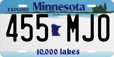 MN license plate 455MJO