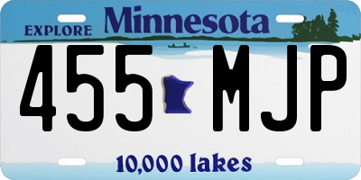 MN license plate 455MJP