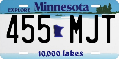 MN license plate 455MJT