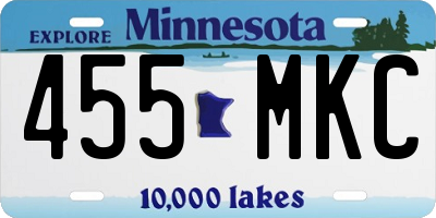 MN license plate 455MKC