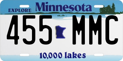 MN license plate 455MMC