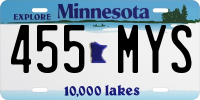 MN license plate 455MYS