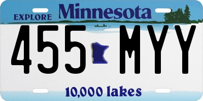 MN license plate 455MYY